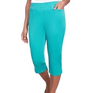 Alfred Dunner Women's Nantucket Tailored Tulip Hem Capri Pants Size 10